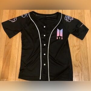 Unisex Black Baseball Jersey Shirt